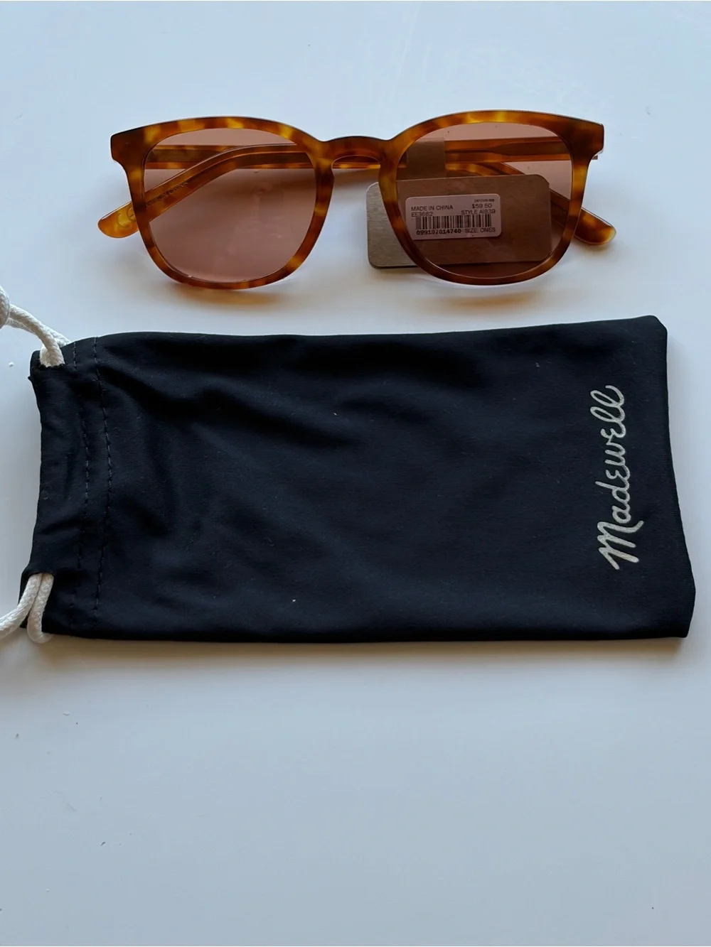 Madewell Ashcroft Sunglasses, 100% UVA/UVB, Whiskey Tortoise, NWT!